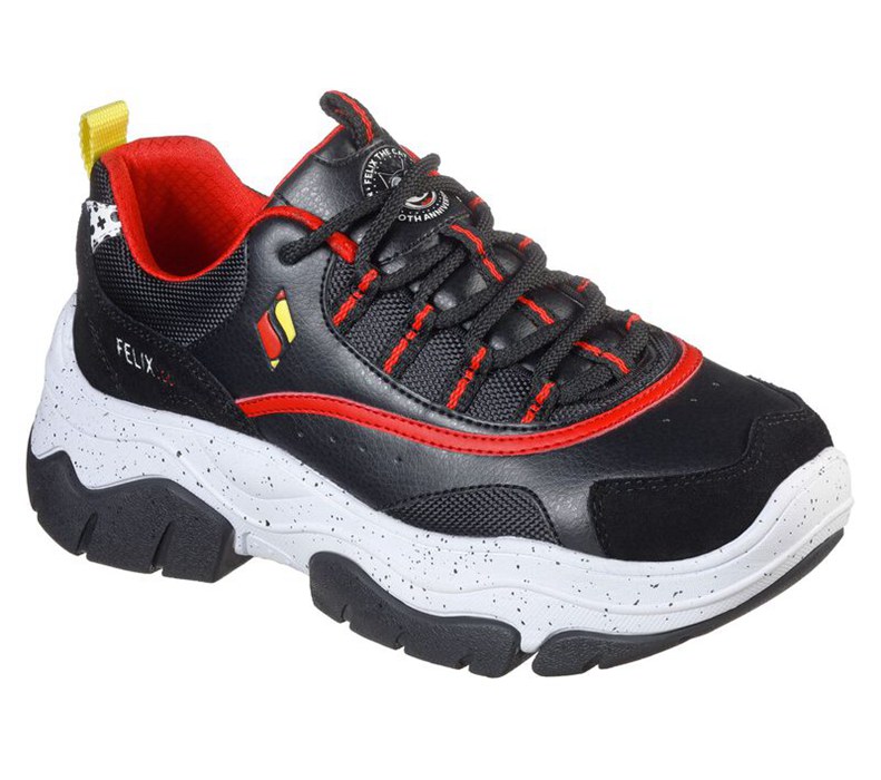 Skechers Dam Svarta/Röda Snörskor - Amp'd - Keep It 100 - Sverige (DKTQA-7642)